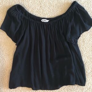 Off the shoulder black top